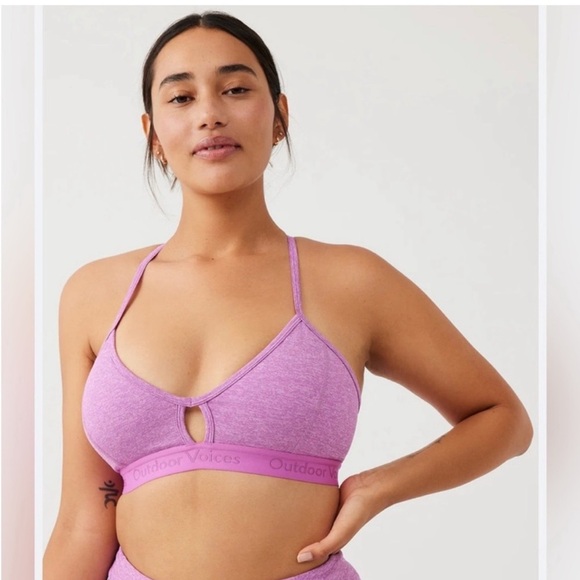 NWT Outdoor Voices Steeplechase Purple Sports Bra - Picture 6 of 6